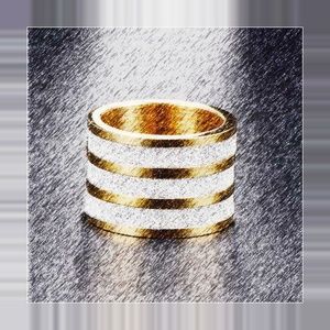 Designer Tone Tricyclic Stainless Steel Scrub Ring